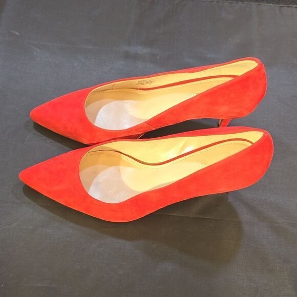 BRAND NEW ESSEX LANE SUEDE EL-DENY POINTED TOE LOW HEEL SLIP-ON PUMP - Picture 12 of 16